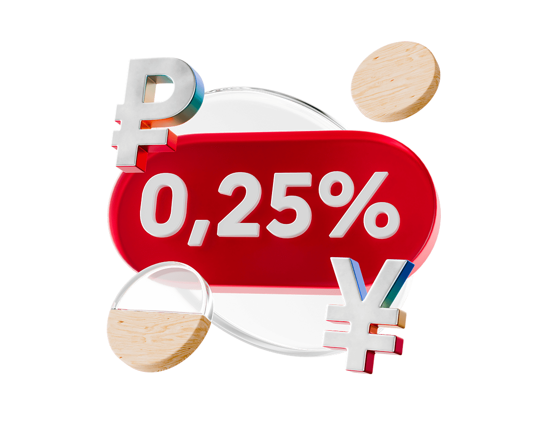 От 0,25% от суммы платежа на любой перевод